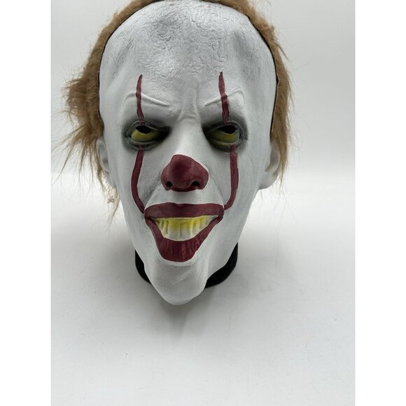 Pennywise Clown Mask Full Head Costume Movie Stephen King's IT Cosplay Creepy - Picture 1 of 8